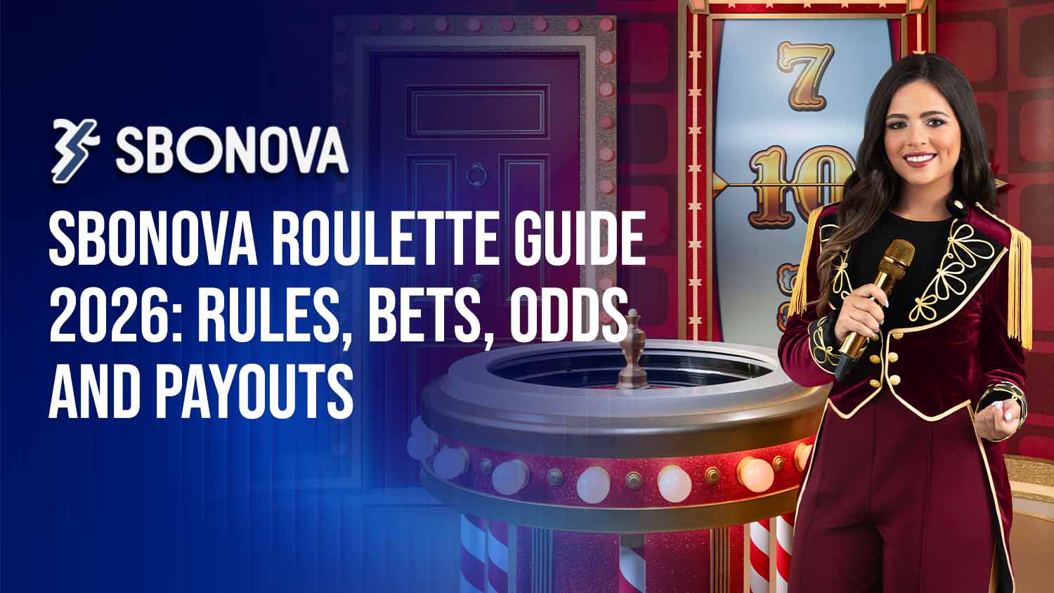 SBONOVA Roulette Guide 2026 with roulette wheel and betting table