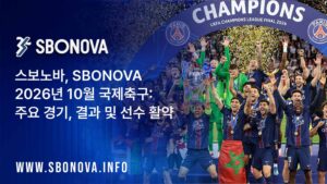 스보노바, SBONOVA 2026년 10월 국제축구: 주요 경기, 결과 및 선수 활약